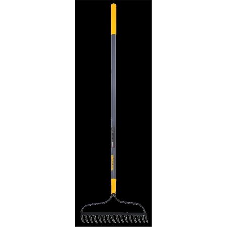 GRANDOLDGARDEN 16Tine Welded Bow Rake with Fiberglass Handle GR86086